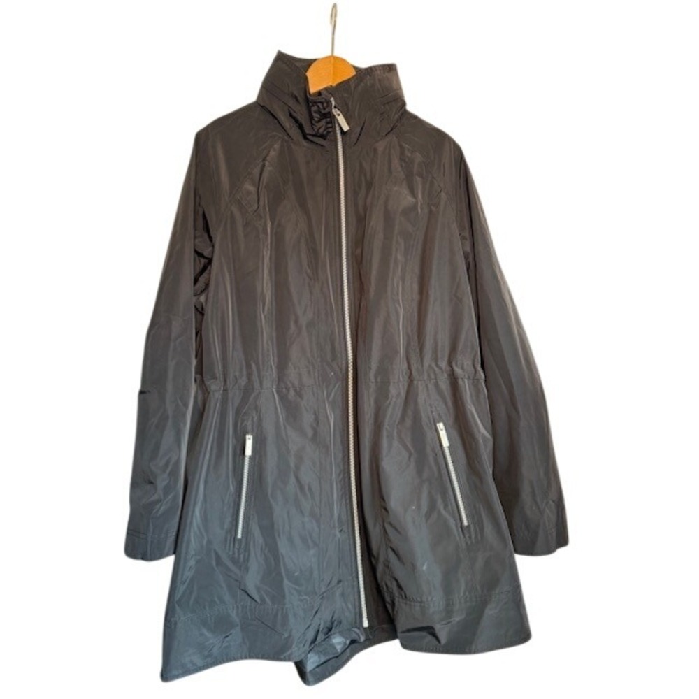 Calvin Klein Performance Womens Black Water Resistant Hooded Anorak‎ Jacket - XL